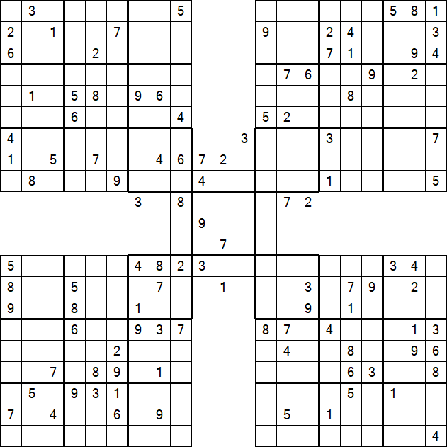Samurai Sudoku - Hard
