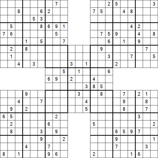 Samurai Sudoku - Hard