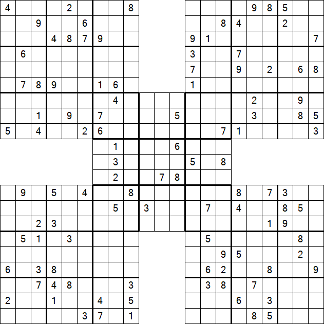 Samurai Sudoku - Hard