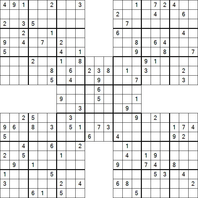 Samurai Sudoku - Hard