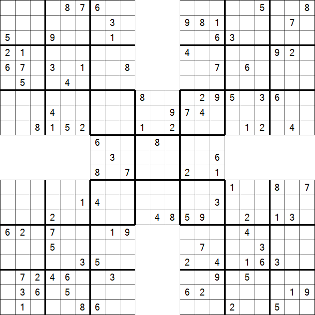 Samurai Sudoku - Hard