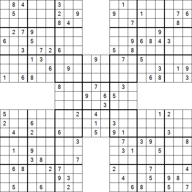 Samurai Sudoku - Hard