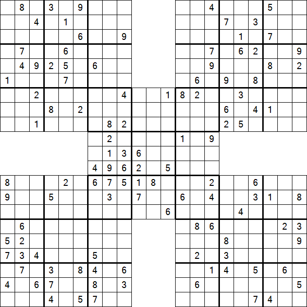 Samurai Sudoku - Difícil