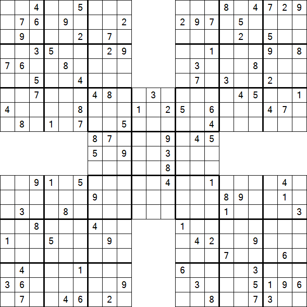 Samurai Sudoku - Difícil