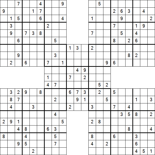 Samurai Sudoku - Difícil