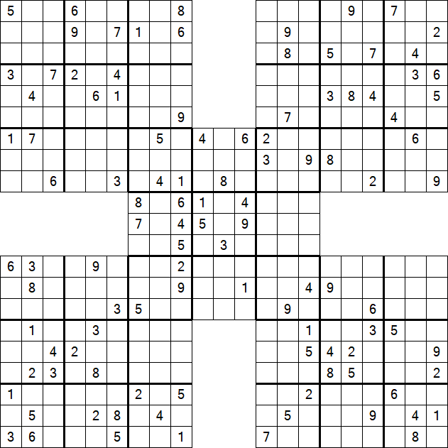 Samurai Sudoku - Difícil