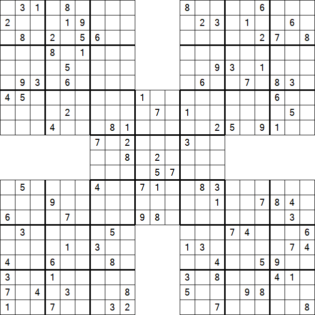 Samurai Sudoku - Hard