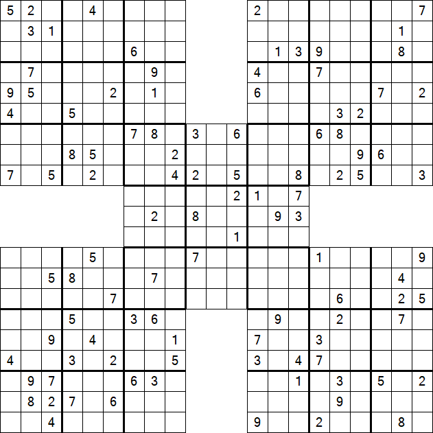 Samurai Sudoku - Hard