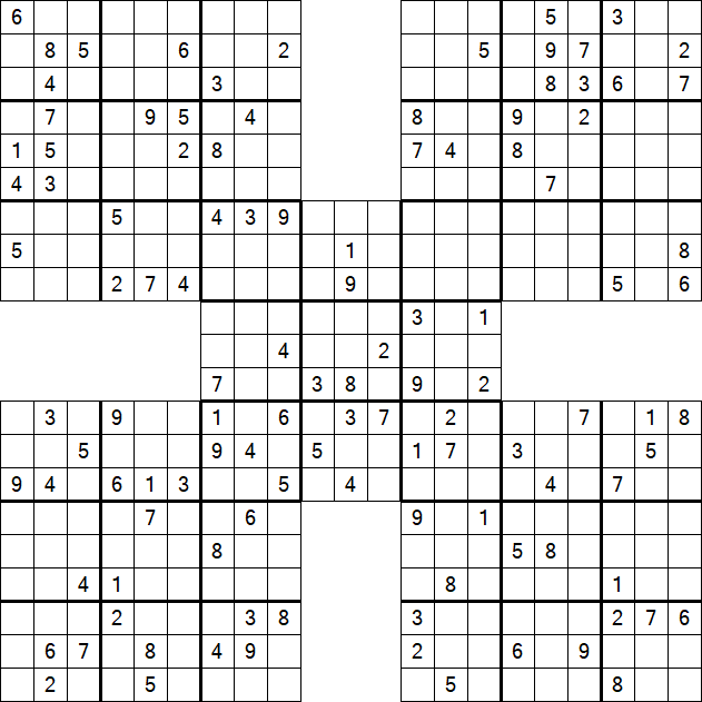Samurai Sudoku - Hard