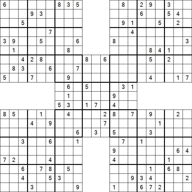 Samurai Sudoku - Hard