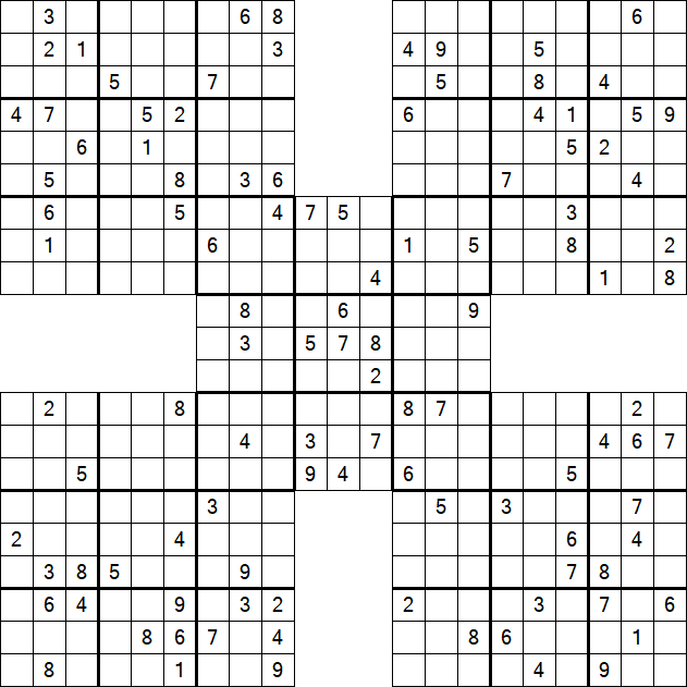Samurai Sudoku - Hard
