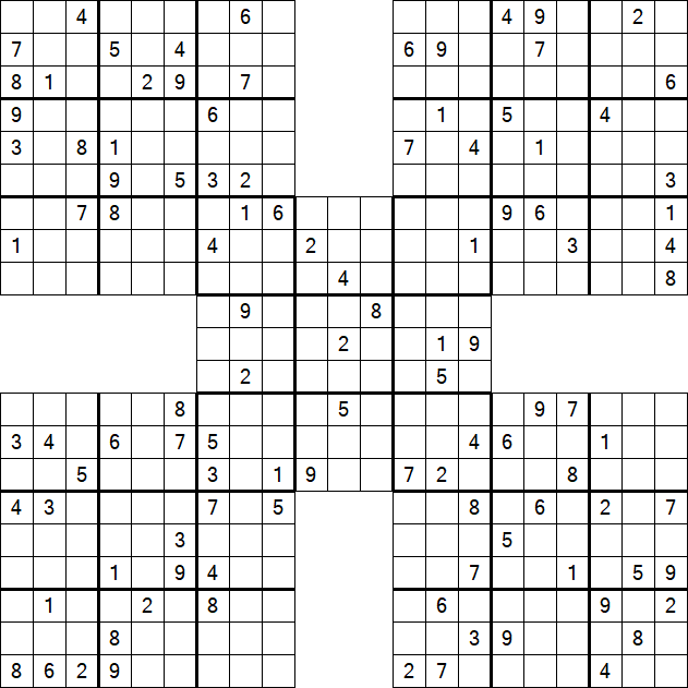 Samurai Sudoku - Hard