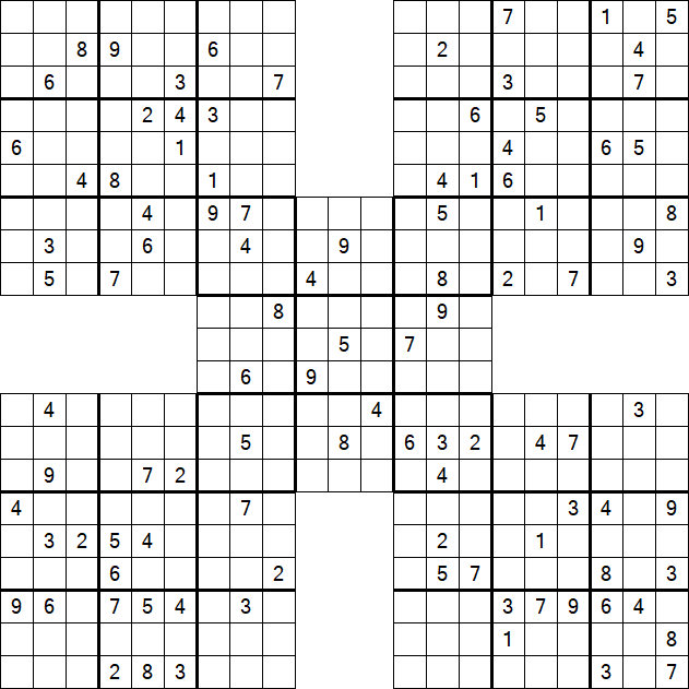 Samurai Sudoku - Schwierig