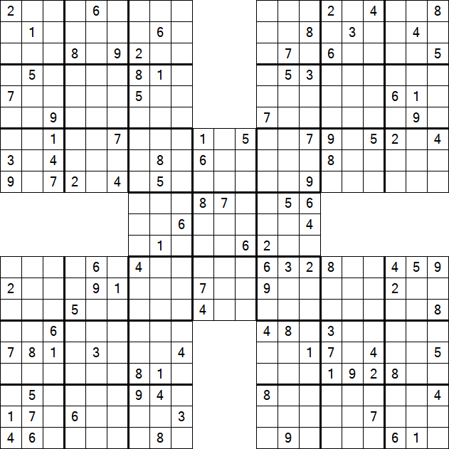 Samurai Sudoku - Schwierig