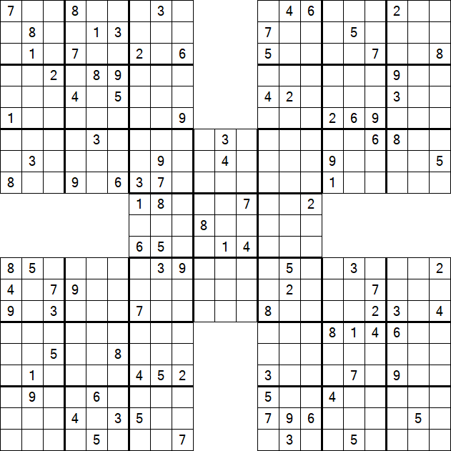 Samurai Sudoku - Schwierig