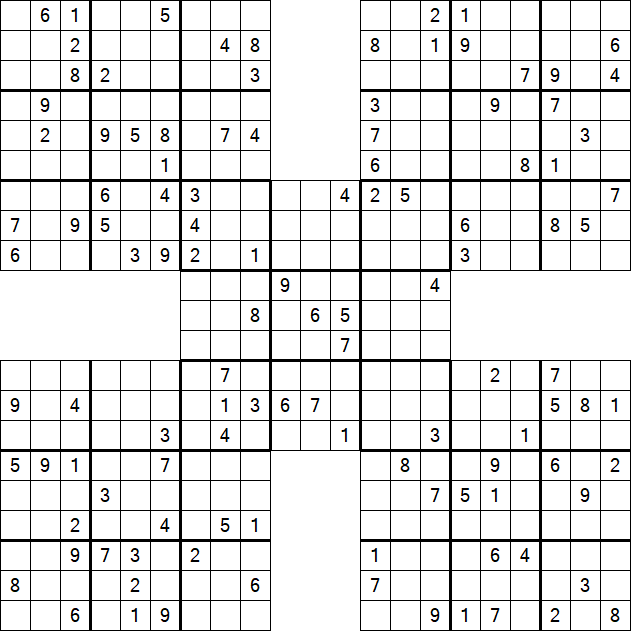 Samurai Sudoku - Hard