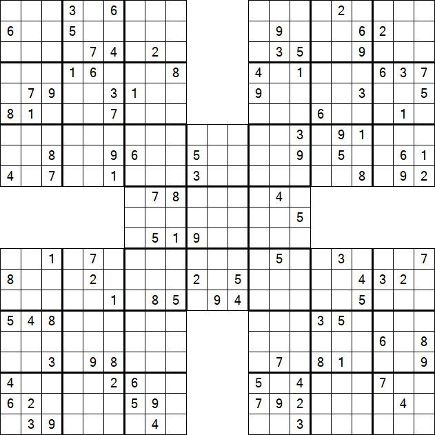 Samurai Sudoku - Hard