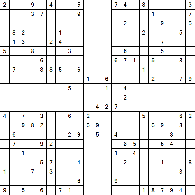Samurai Sudoku - Schwierig