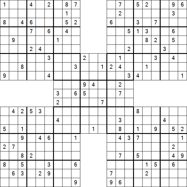 Samurai Sudoku - Schwierig