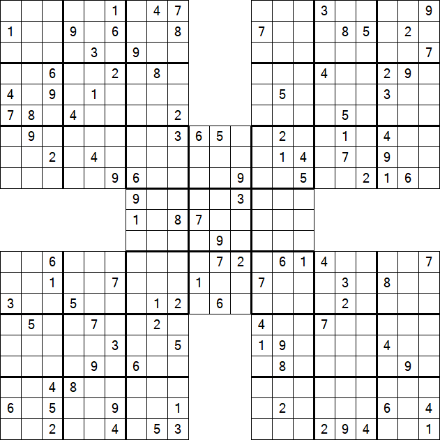 Samurai Sudoku - Schwierig