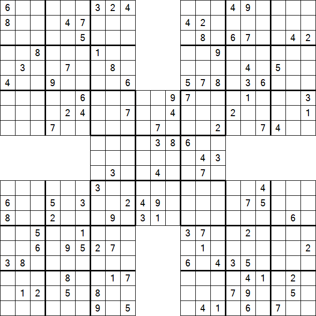 Samurai Sudoku - Hard