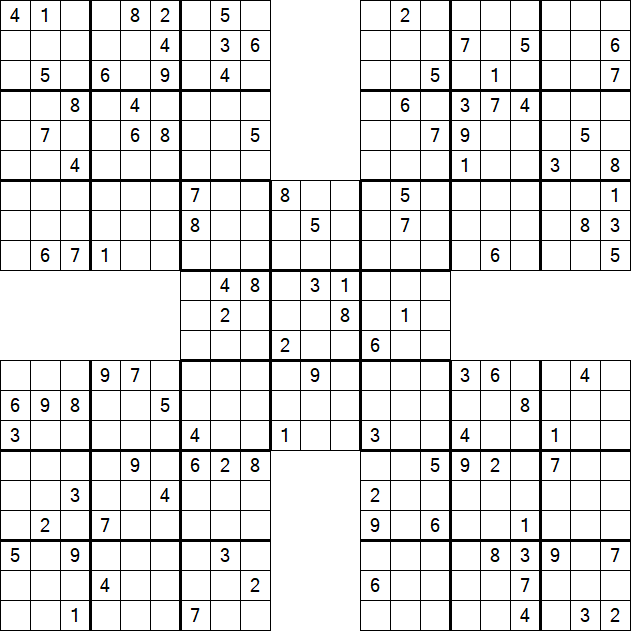 Samurai Sudoku - Schwierig