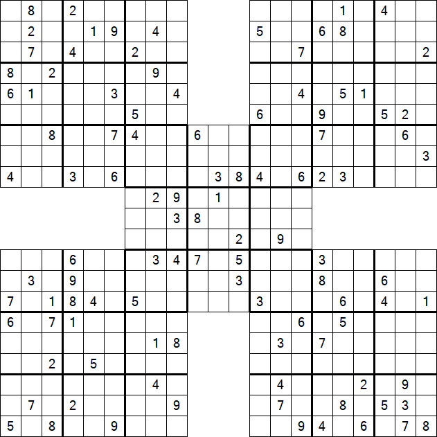 Samurai Sudoku - Schwierig