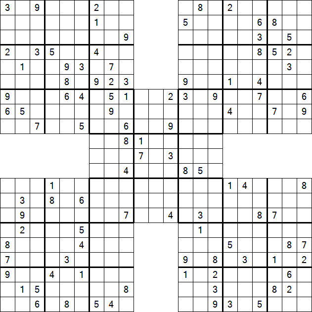 Samurai Sudoku - Schwierig