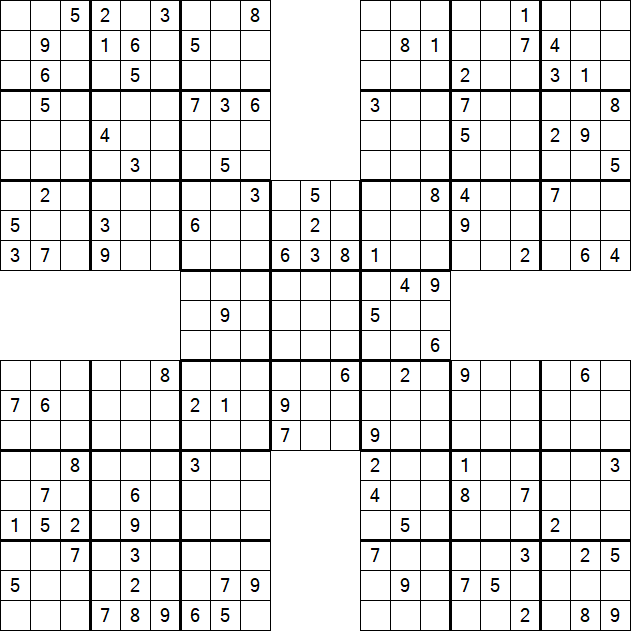 Samurai Sudoku - Schwierig