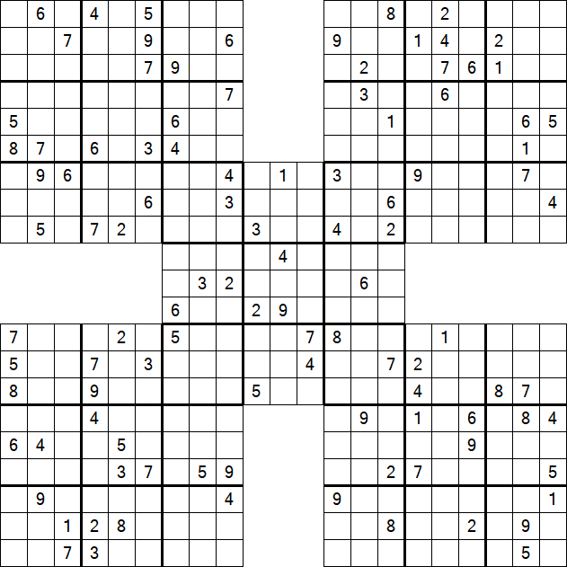 Samurai Sudoku - Difficile