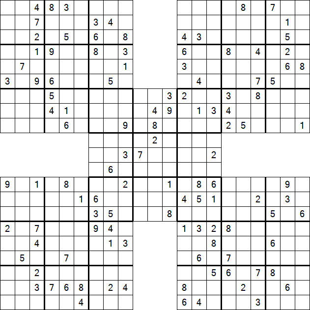 Samurai Sudoku - Difícil