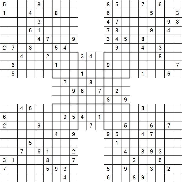 Samurai Sudoku - Hard