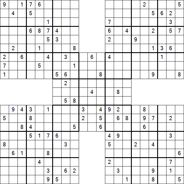 Samurai Sudoku - Hard