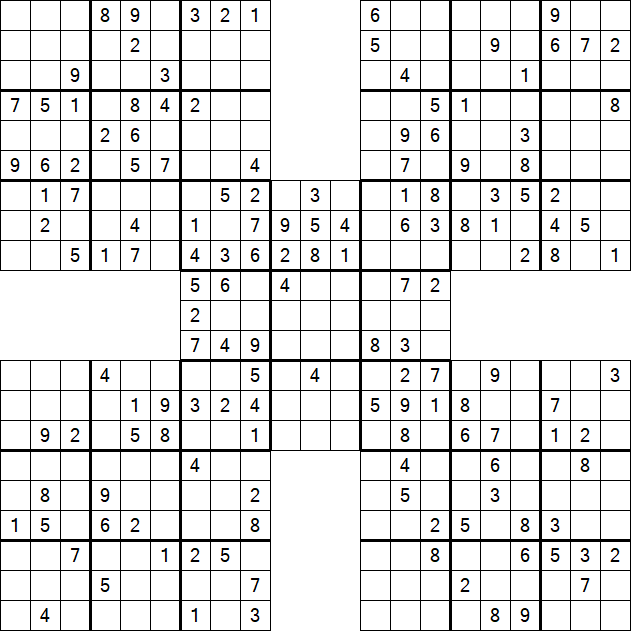 Samurai Sudoku - Moyen
