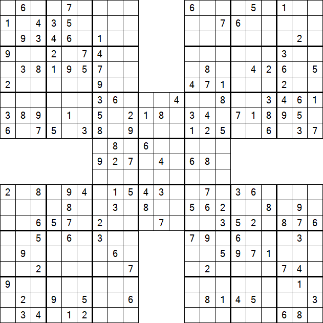 Samurai Sudoku - Moyen