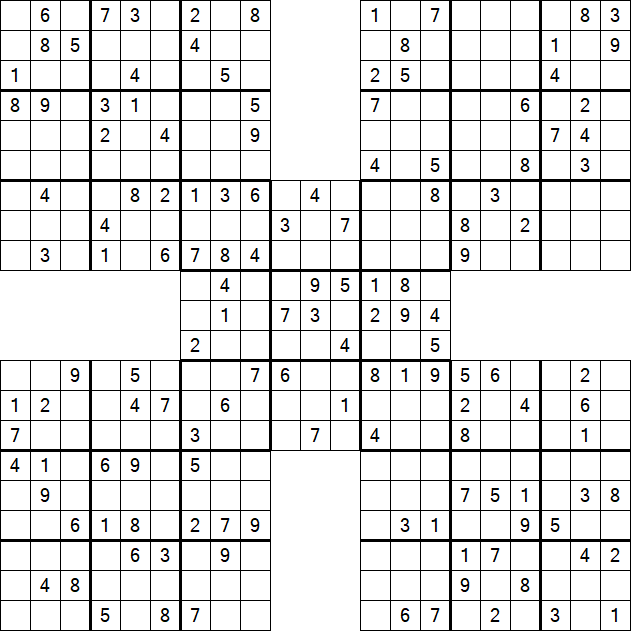 Samurai Sudoku - Moyen