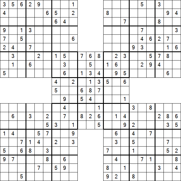 Samurai Sudoku - Moyen