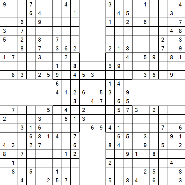 Samurai Sudoku - Moyen