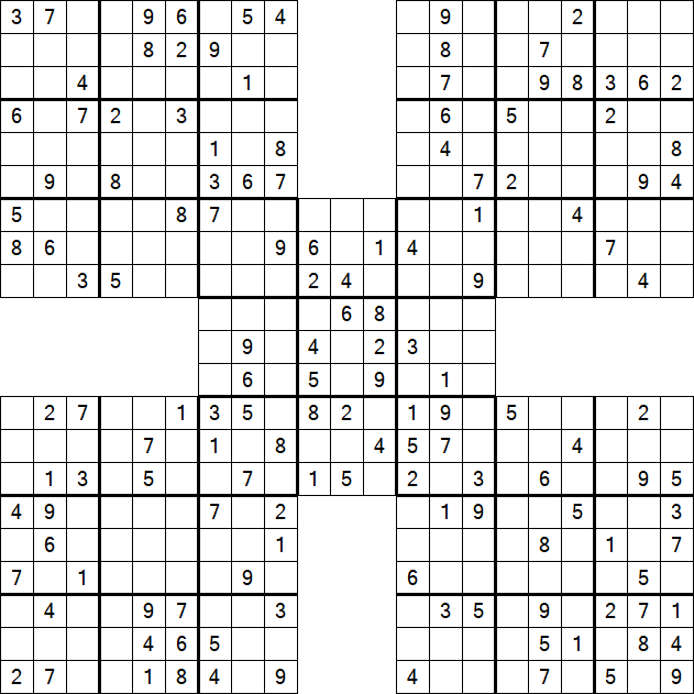 Samurai Sudoku - Moyen