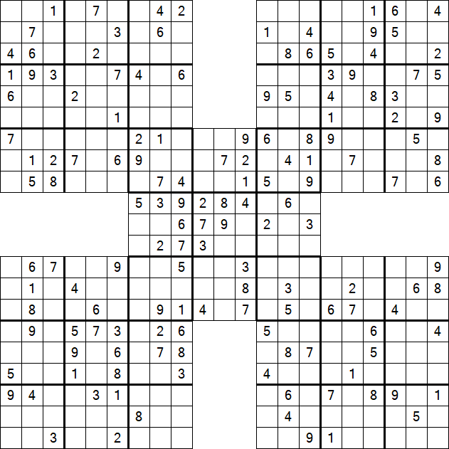 Samurai Sudoku - Moyen