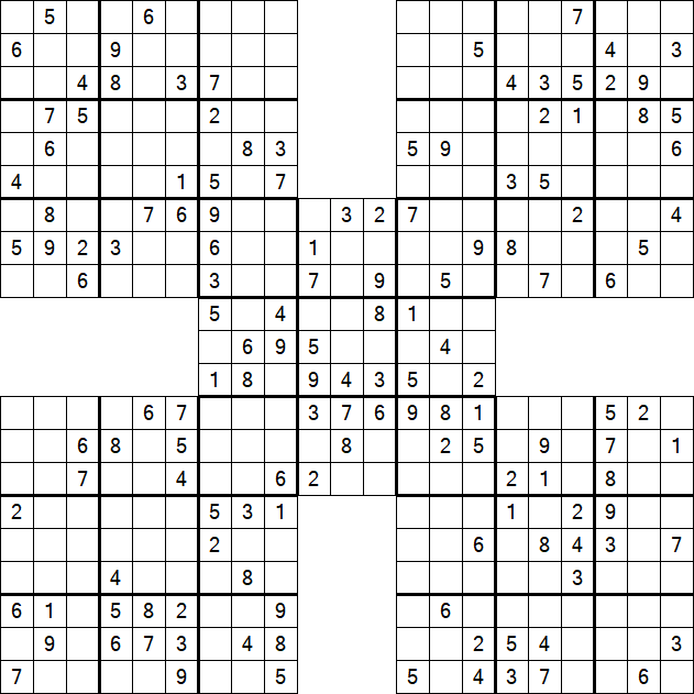 Samurai Sudoku - Mittel