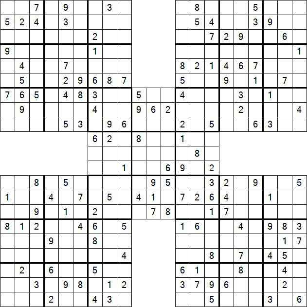Samurai Sudoku - Moyen