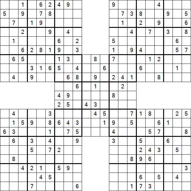 Samurai Sudoku - Moyen