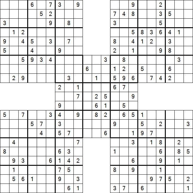 Samurai Sudoku - Moyen