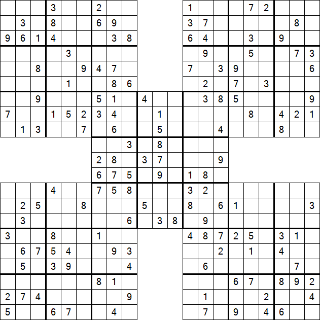 Samurai Sudoku - Moyen