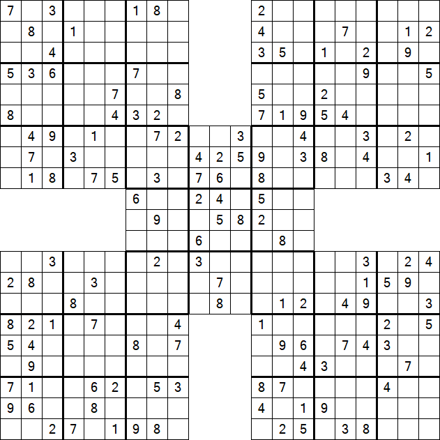 Samurai Sudoku - Moyen