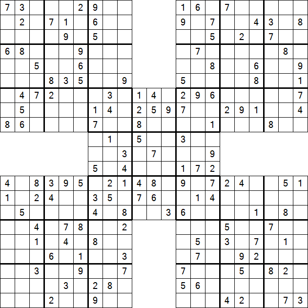 Samurai Sudoku - Moyen