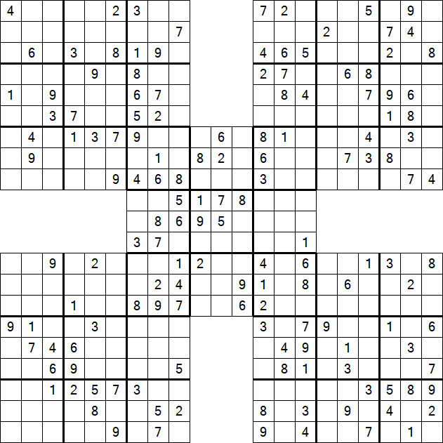 Samurai Sudoku - Moyen