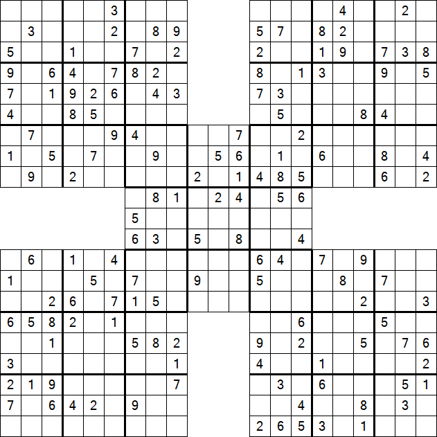 Samurai Sudoku - Moyen