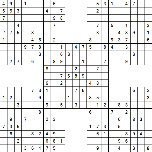 Samurai Sudoku - Moyen